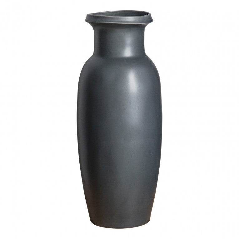 Smooth Dark Glazed Vase with Timeless Urn Shape (Available in 3 Sizes)