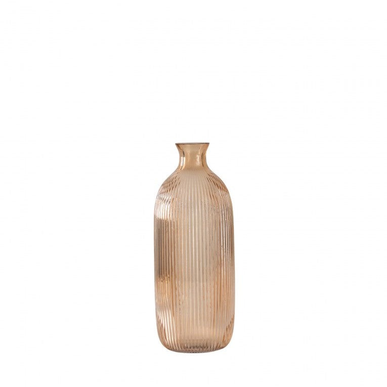 Sparkling Clear Vase with Ribbed Texture (Available in 2 Sizes)