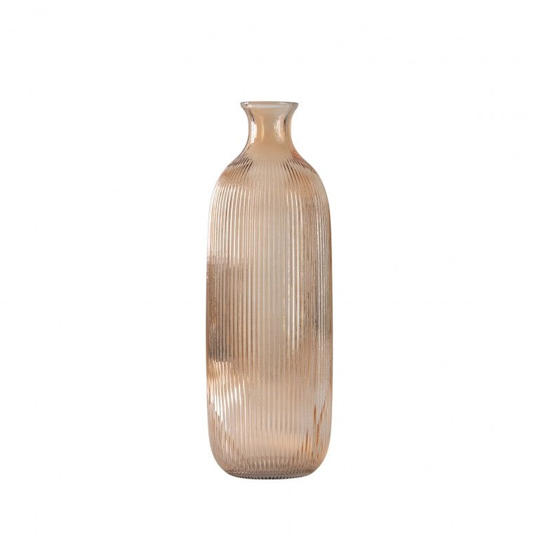 Sparkling Clear Vase with Ribbed Texture (Available in 2 Sizes)