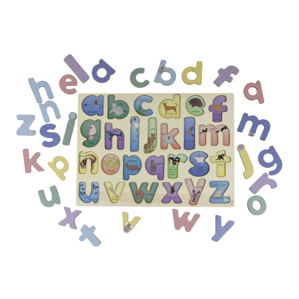 Australian Animals Lower Case Alphabet Puzzle Board