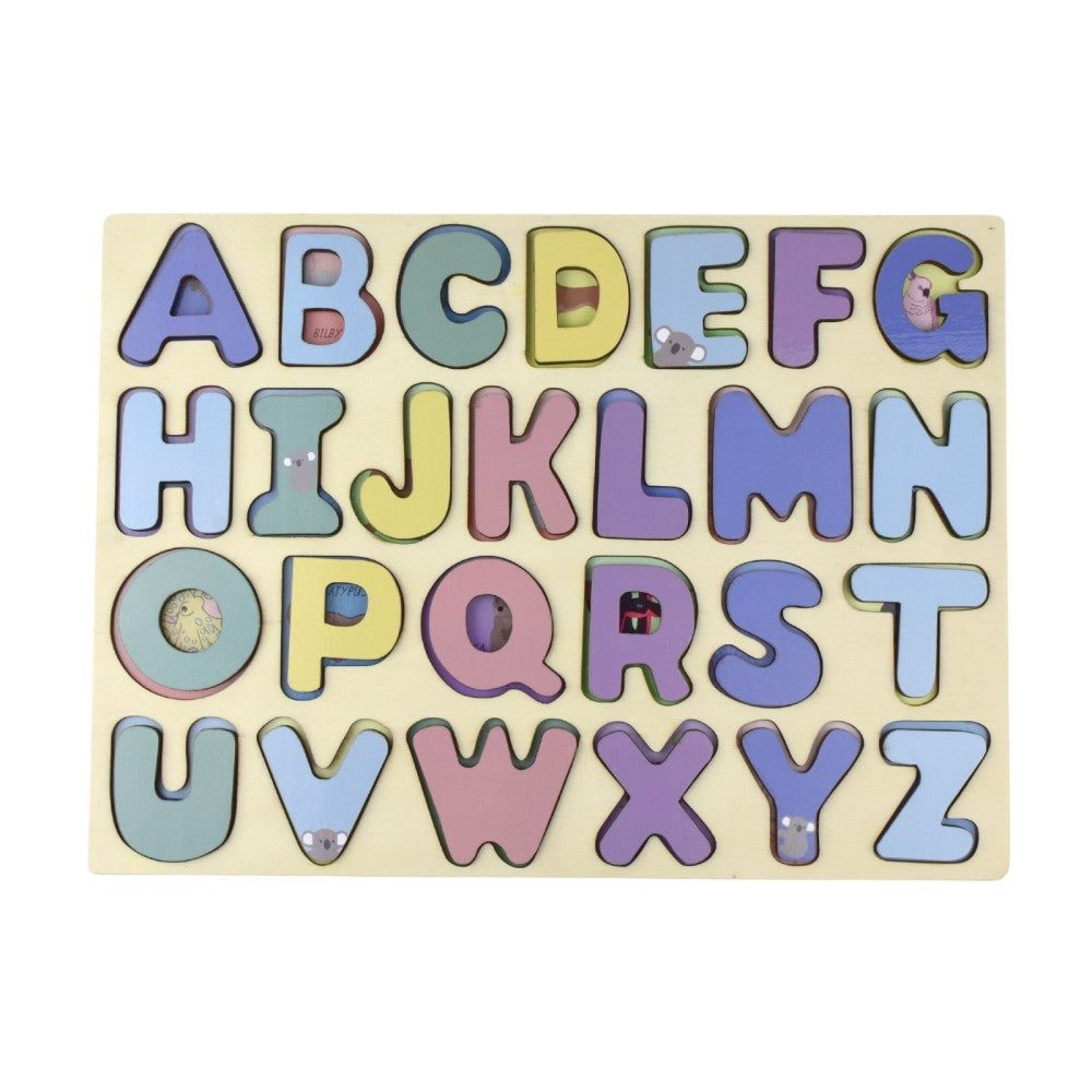 Australian Animals Upper Case Alphabet Puzzle Board