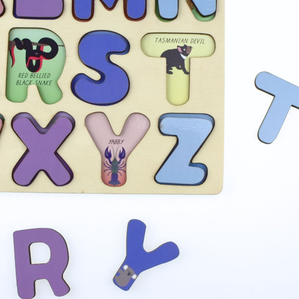 Australian Animals Upper Case Alphabet Puzzle Board