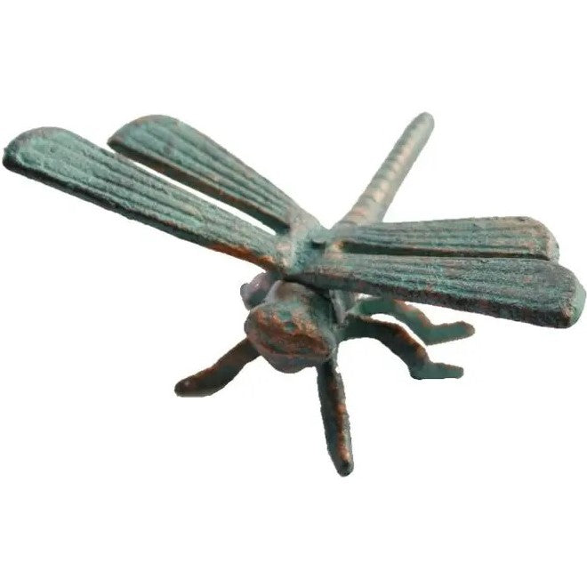 Cast Iron Dragonfly Paperweight Statue