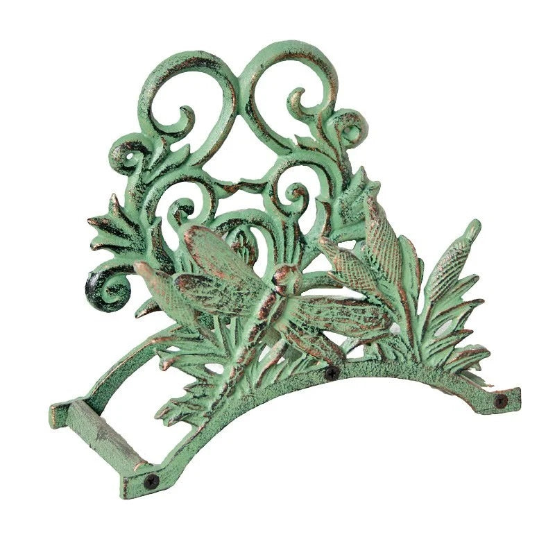 Cast Iron Dragonfly Wall Mount Hose Hanger - Verdigris