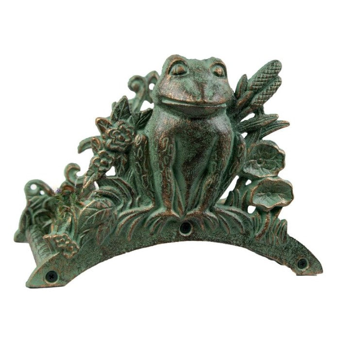 Frog Cast Iron Wall Mount Hose Hanger - Verdigris