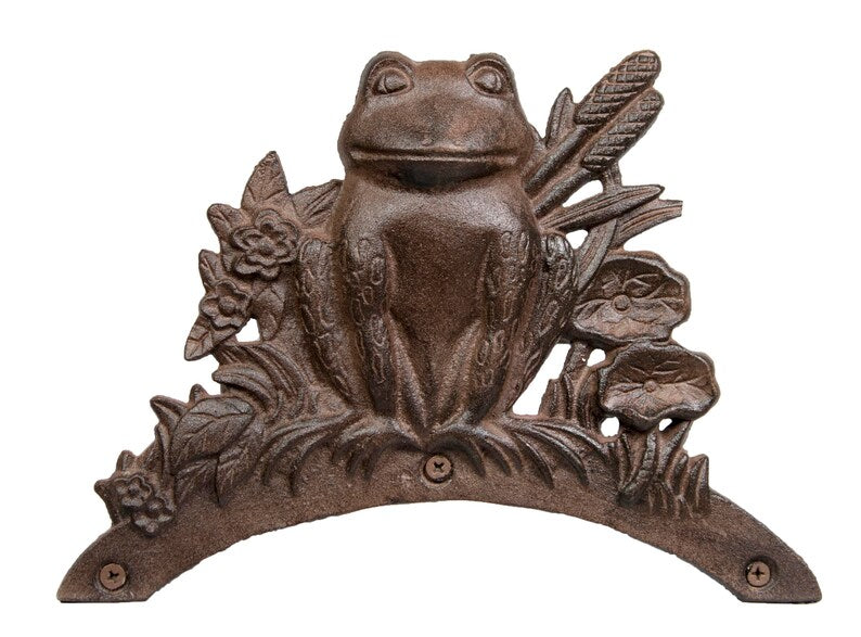 Frog Cast Iron Wall Mount Hose Hanger - Antique Rust