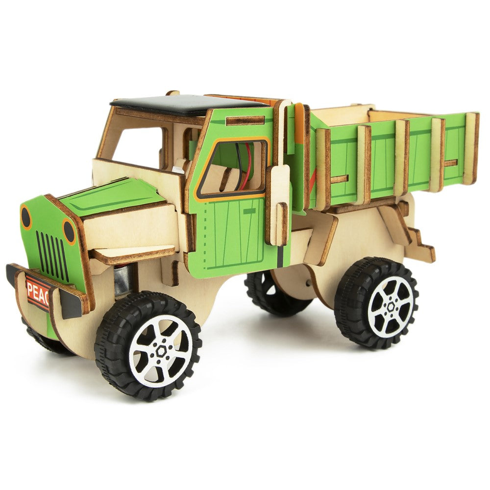 Kids DIY Solar Powered Wooden Truck Kit