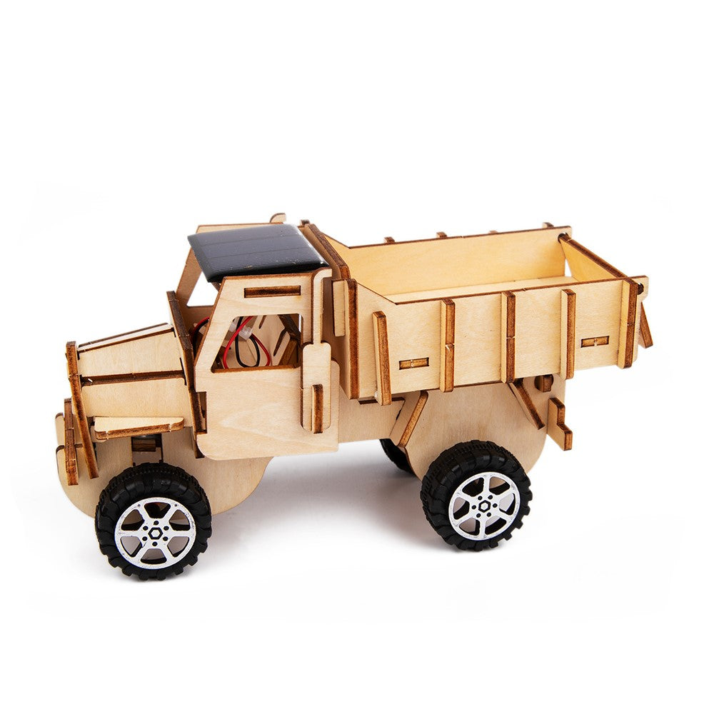 Kids DIY Solar Powered Wooden Truck Kit