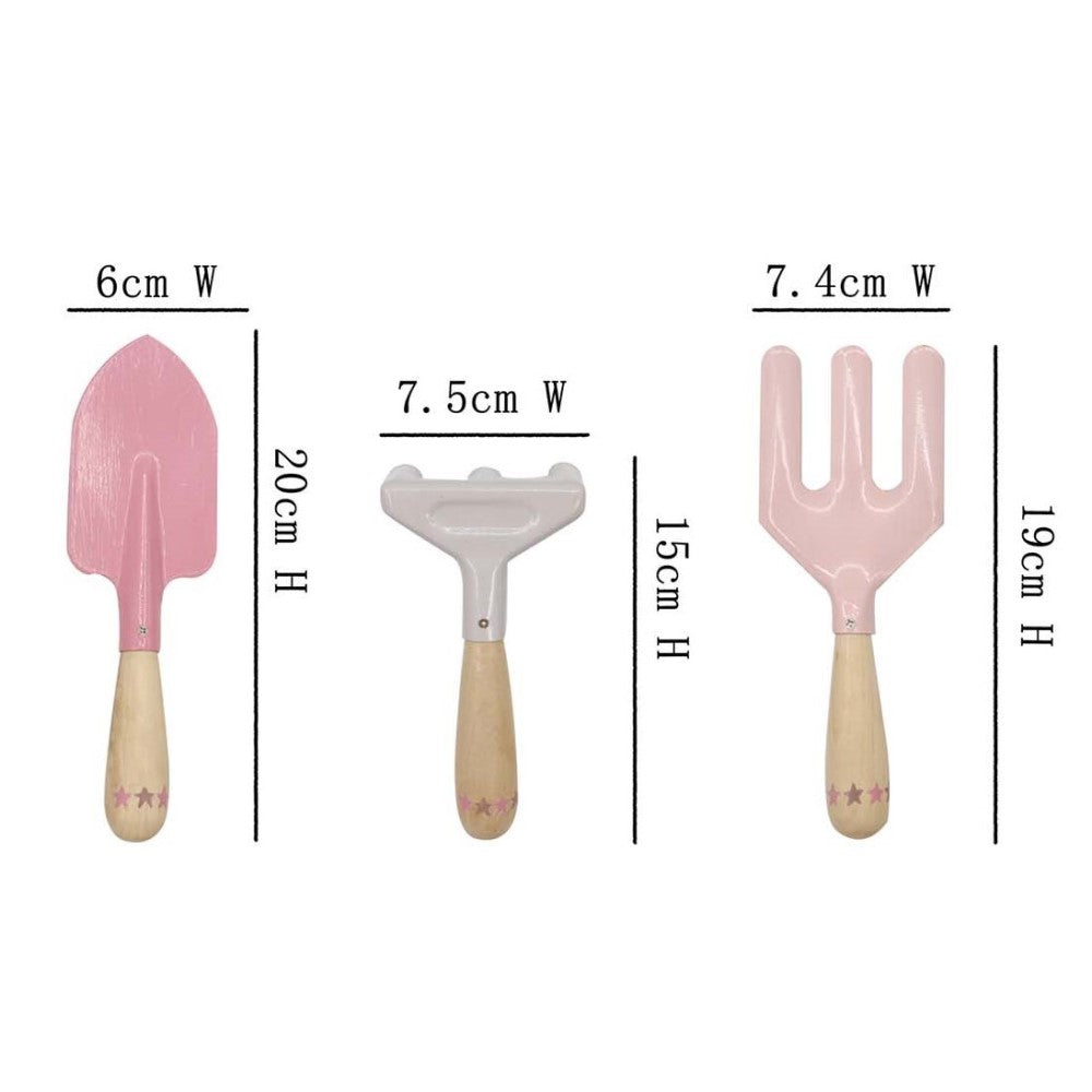 Kids Garden Tool 3Pcs Set Pink