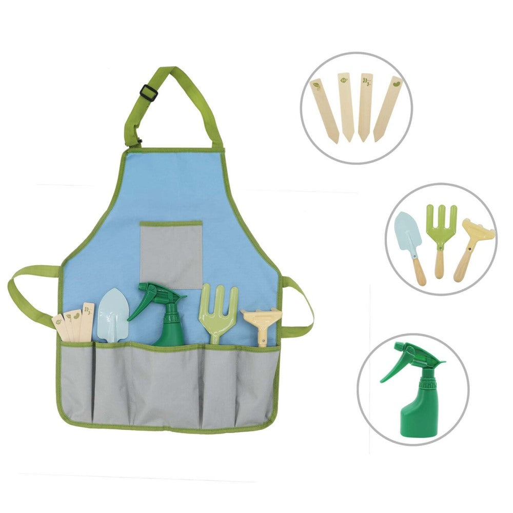 Kids 6Pcs Garden Tools With Apron