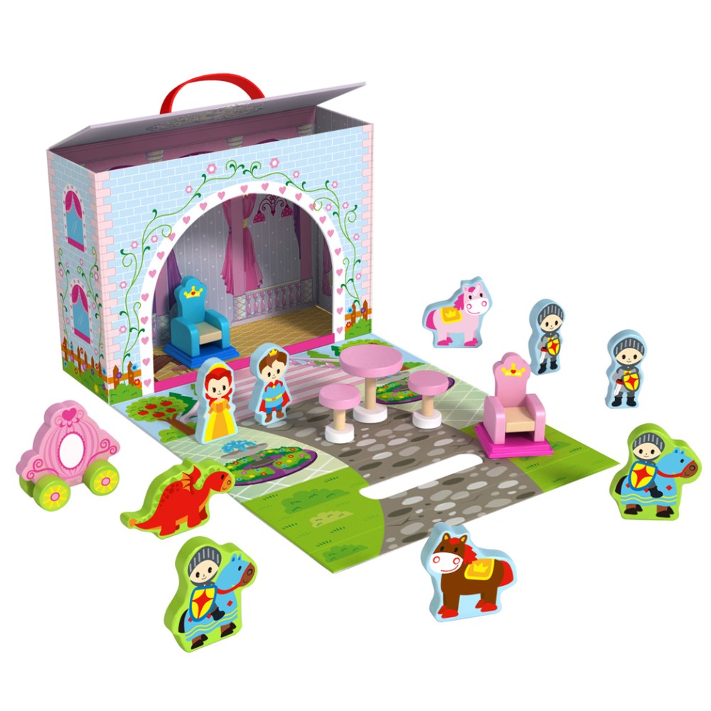 Kids Princess Story Playset In Carry Case