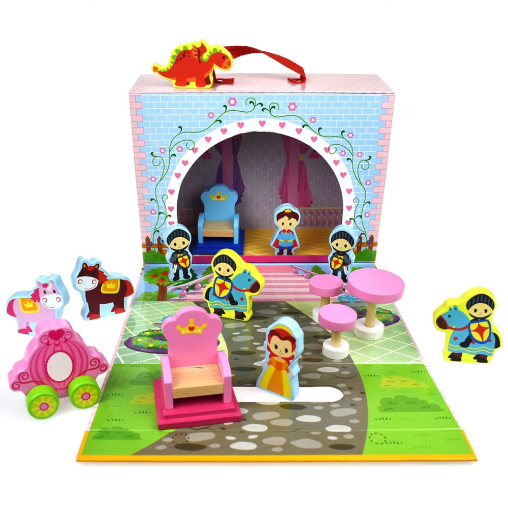 Kids Princess Story Playset In Carry Case