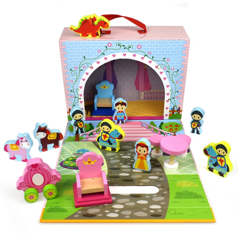 Kids Princess Story Playset In Carry Case