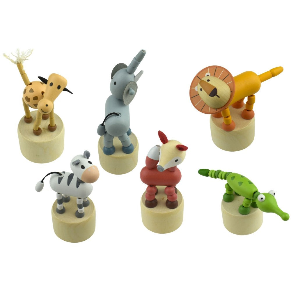 Kids Wooden Dancing Jungle Animal Toy (Sent At Random)