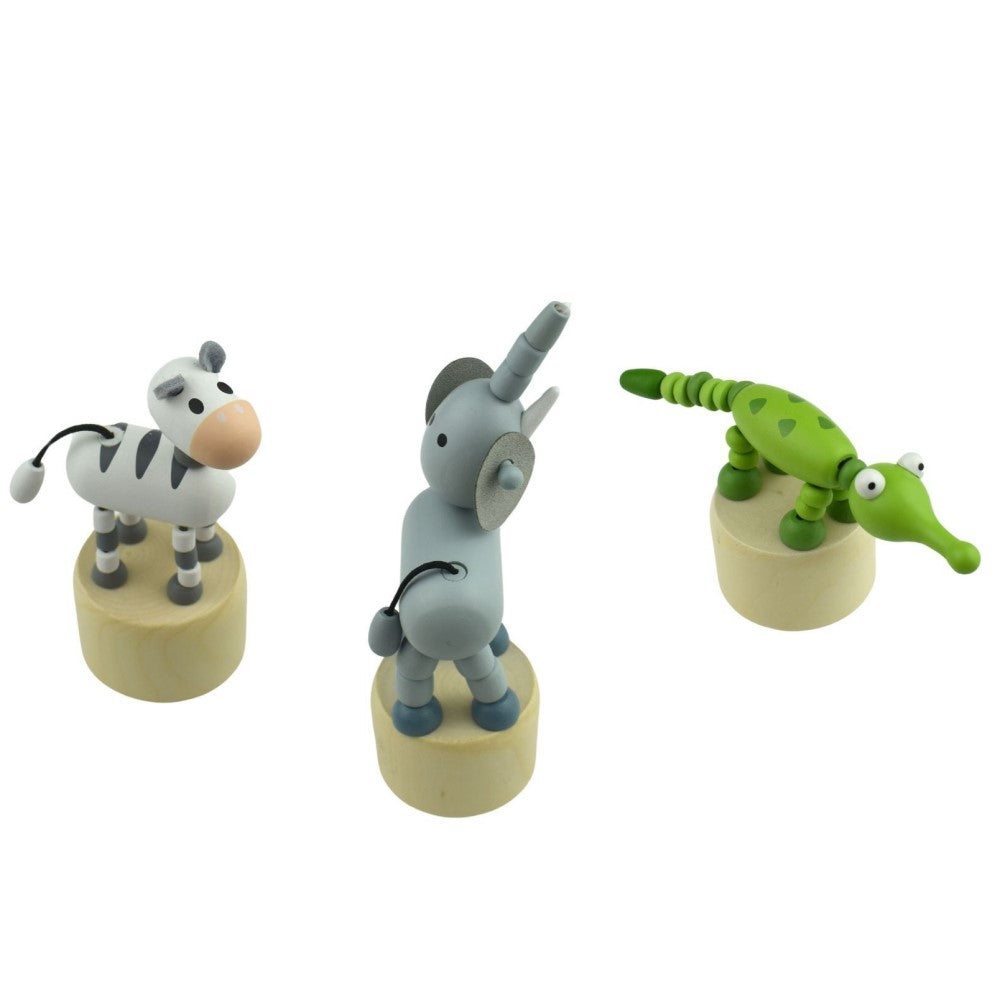 Kids Wooden Dancing Jungle Animal Toy (Sent At Random)