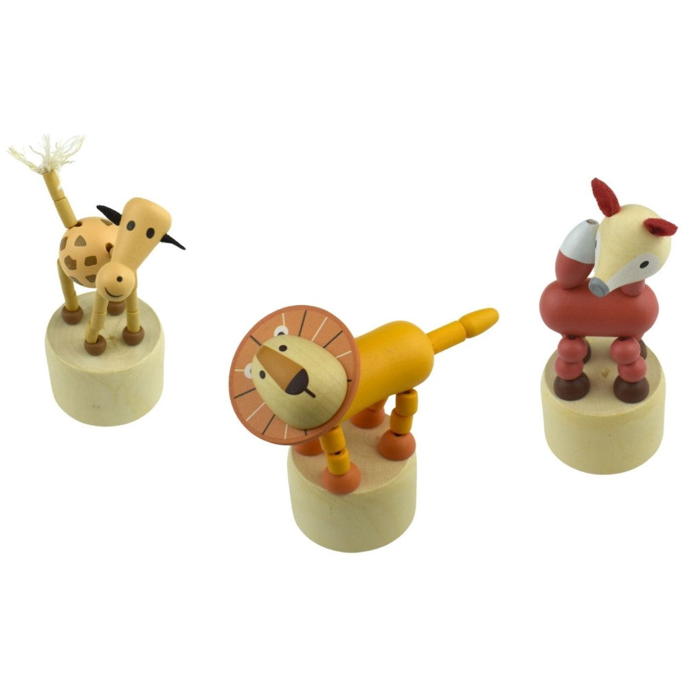 Kids Wooden Dancing Jungle Animal Toy (Sent At Random)