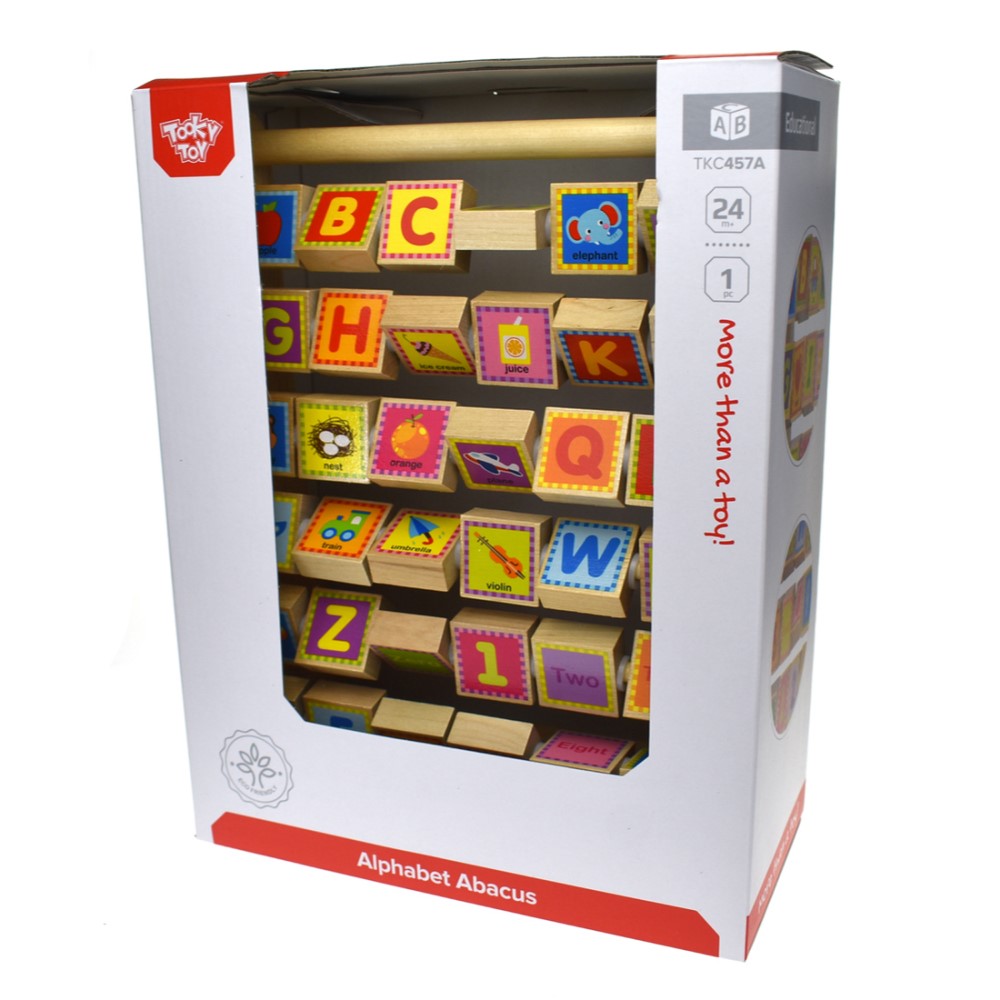 Kids Wooden Educational Alphabet Blocks Abacus