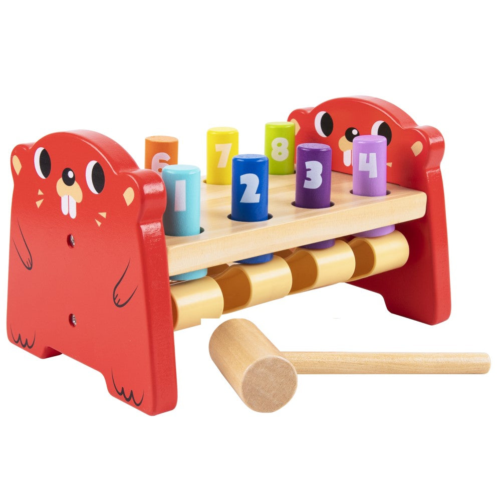 Kids Wooden Whack A Mole Sensory Toy