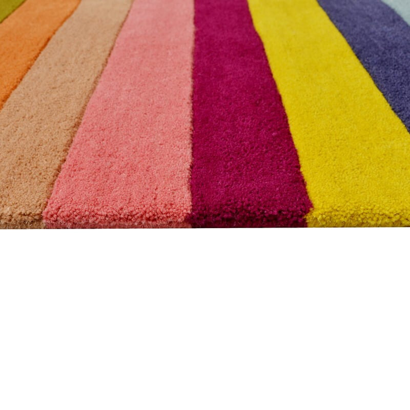 Multi Color Stripes Kids Woolen Rug (Available in 2 Sizes)