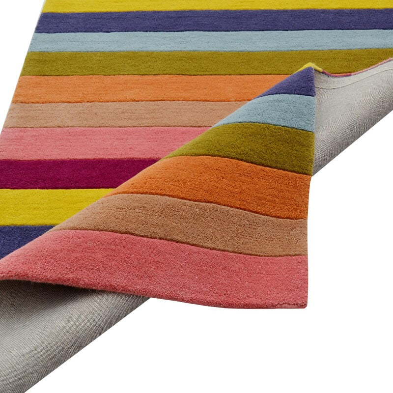 Multi Color Stripes Kids Woolen Rug (Available in 2 Sizes)