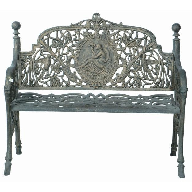 Nouveau Cast Iron Outdoor 2 Seater Bench