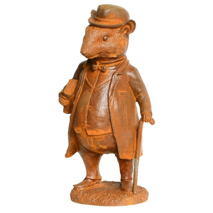 Outdoor Cast Iron Literary Garden Rat Statue