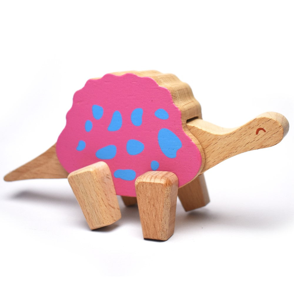 Poseable Wooden Dinosaurs Set of 6