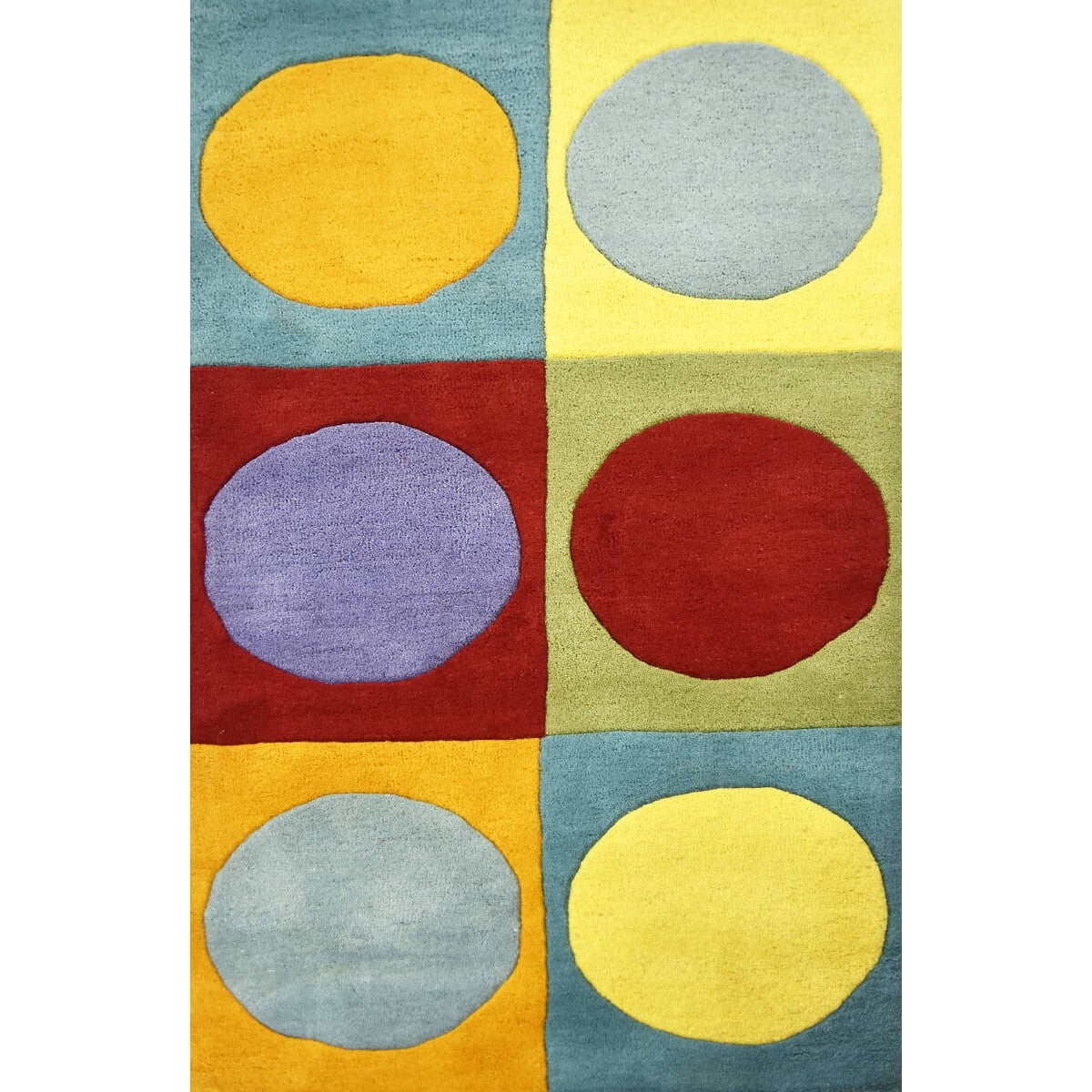 Round & Square Kids Woolen Rug