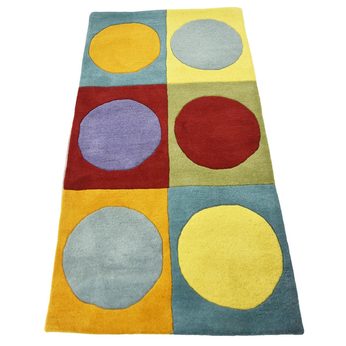 Round & Square Kids Woolen Rug