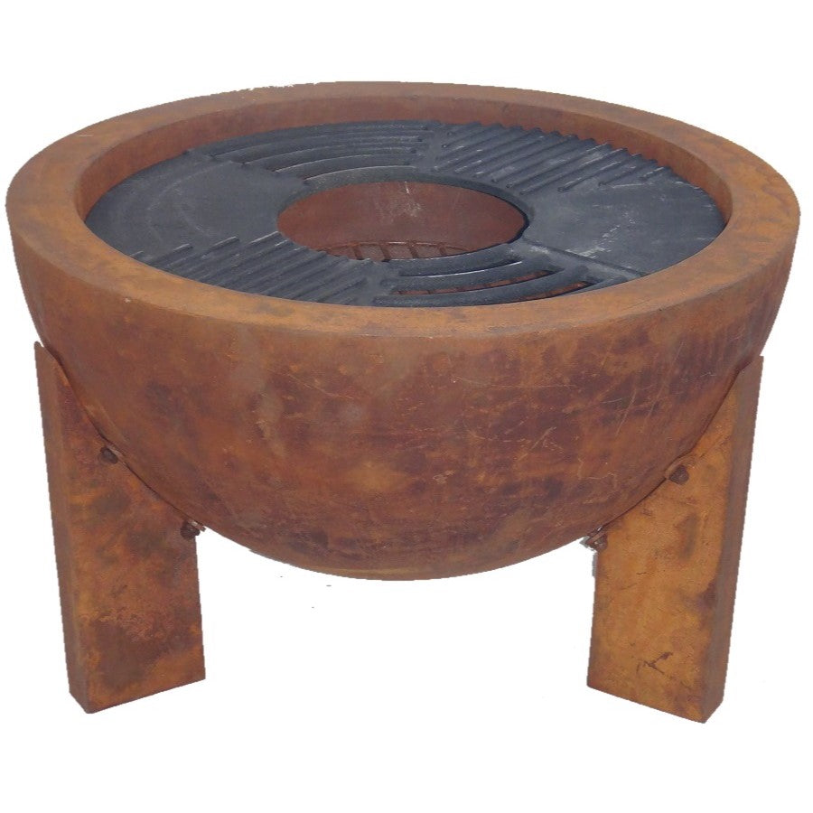 Rusty Look Cast Iron BBQ Fire Pit