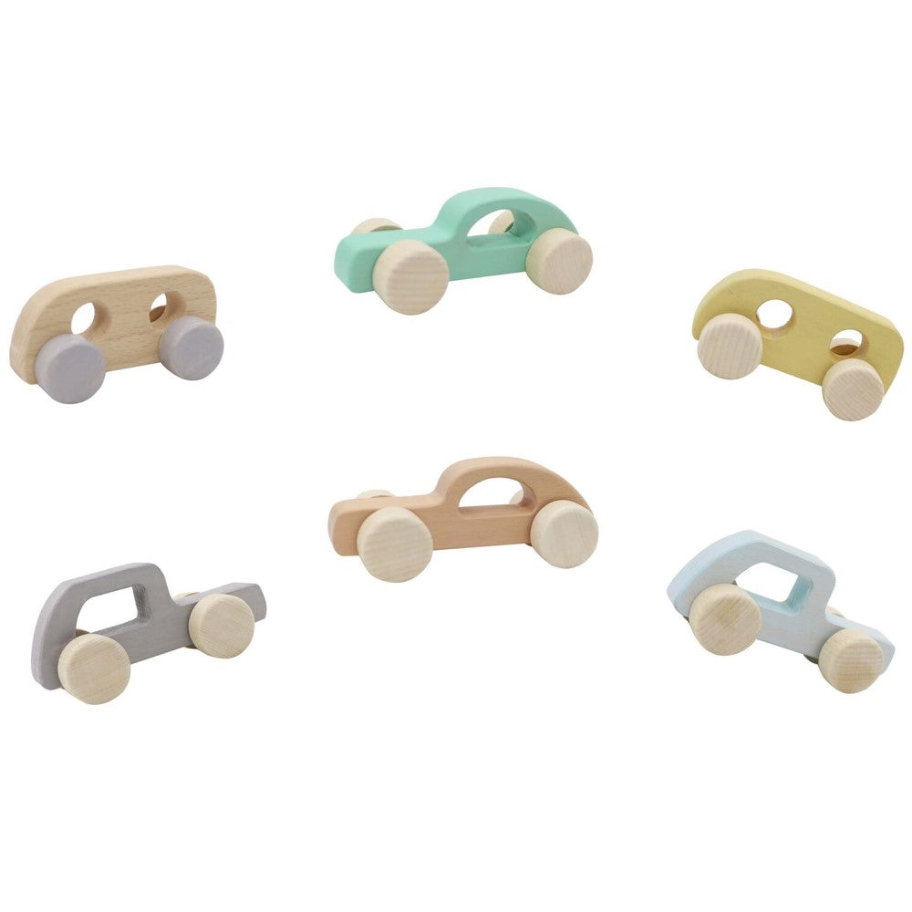 Toddlers Wooden Car Toys Set of 6