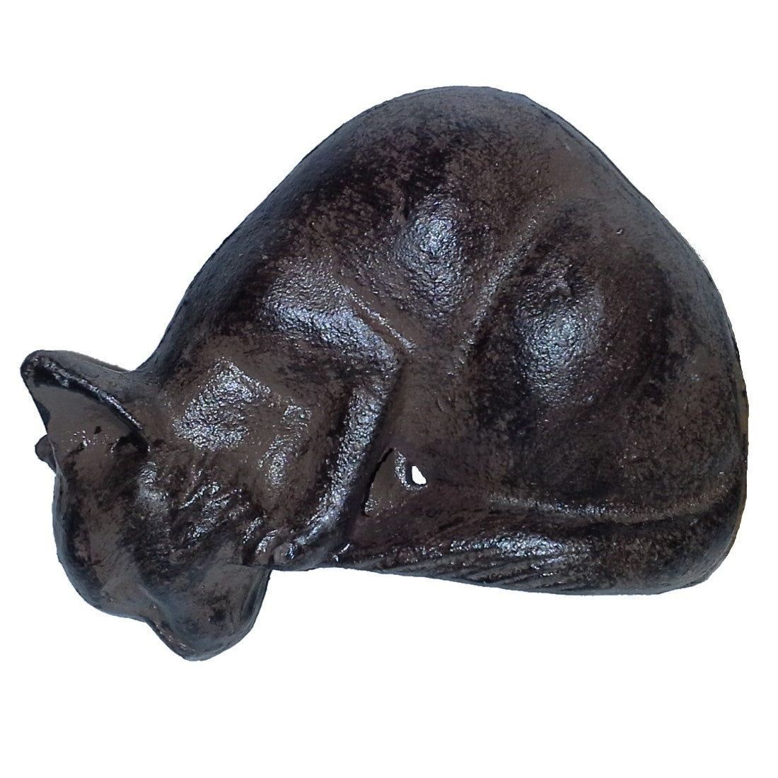 Sleeping Cat Cast Iron Statue Door Stopper