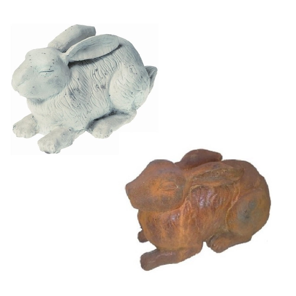 Sleeping Rabbit Cast Iron Statue Door Stopper (Available in 2 Colors)