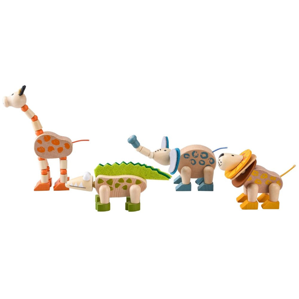 Toddlers Flexi Wooden Jungle Animals Set of 4