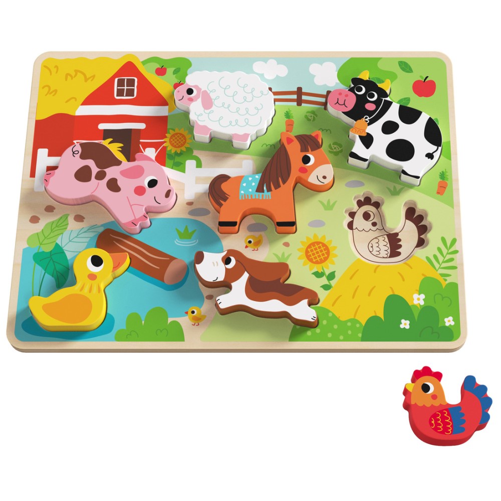 Toddlers Shape Sorter & Matching Puzzle Game - Farm