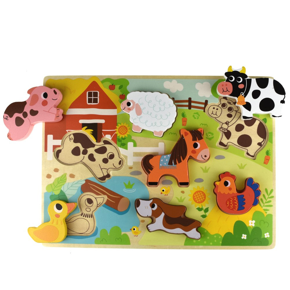 Toddlers Shape Sorter & Matching Puzzle Game - Farm