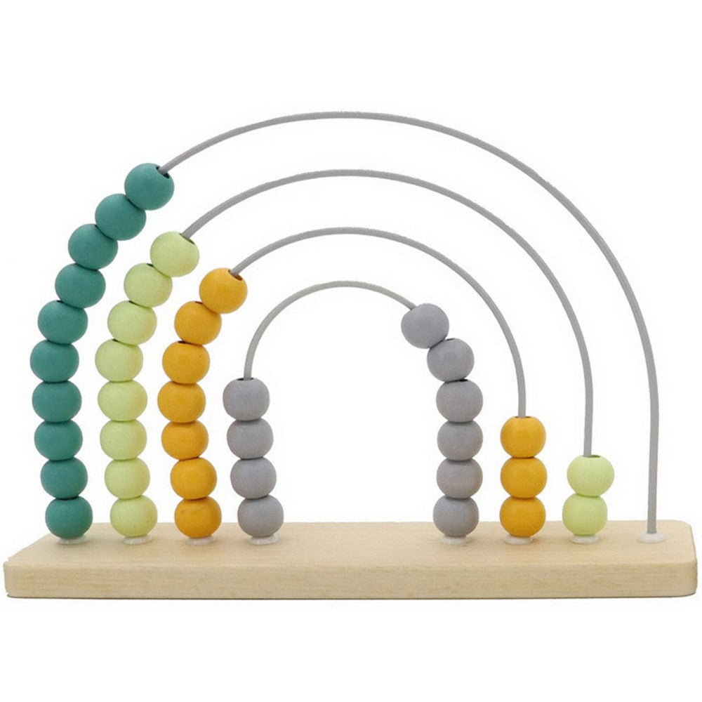 Toddlers Wooden Rainbow Abacus Olive