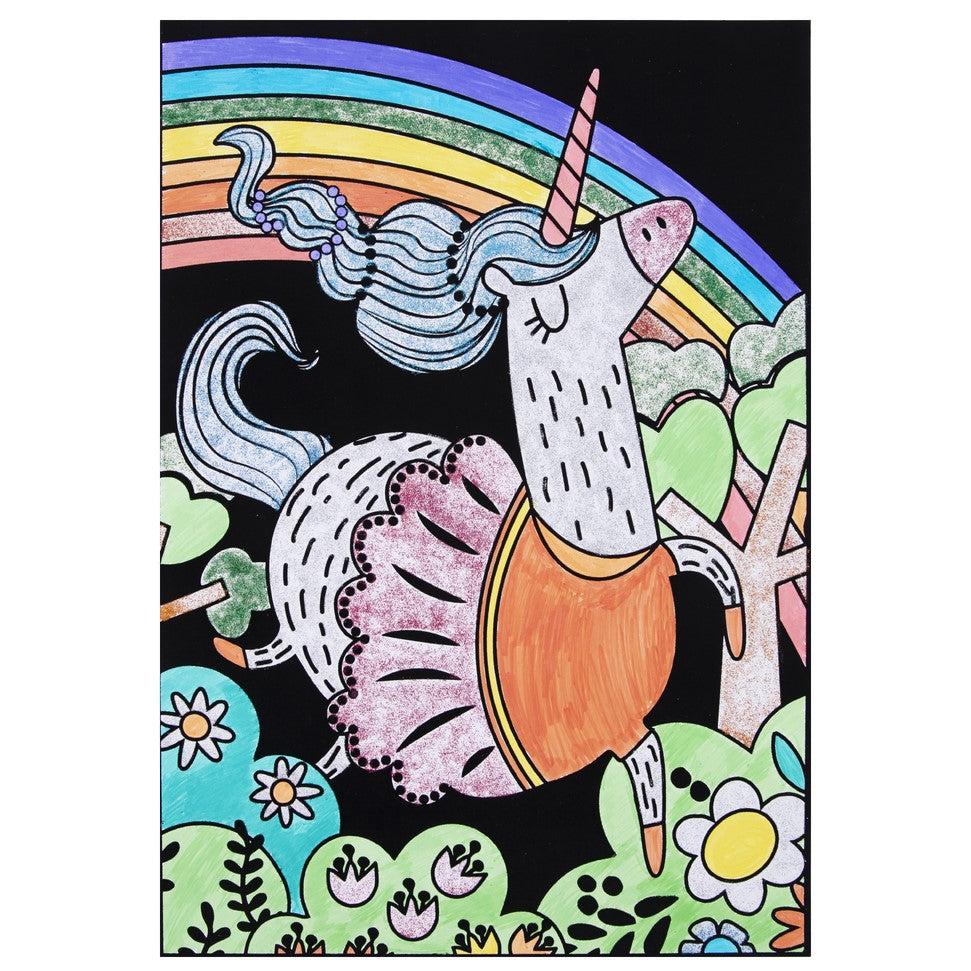 Kids Unicorn Velvet Colouring Craft Kit