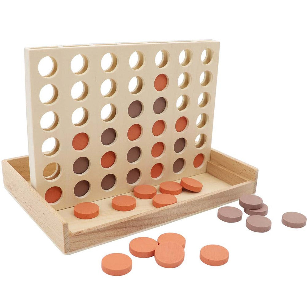 Wooden 4 In A Row Game Terracotta