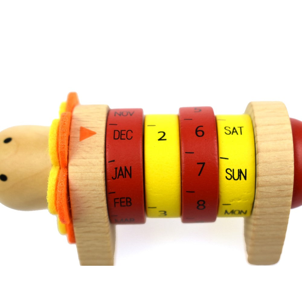 Set of 3 Wooden Animals Perpetual Calendar