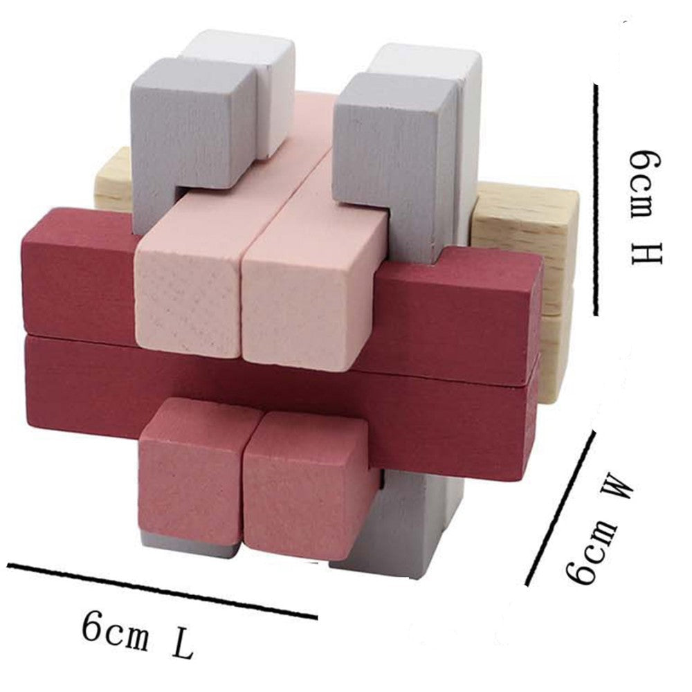 Wooden Brain Teaser 3D Puzzle (Sent At Random)