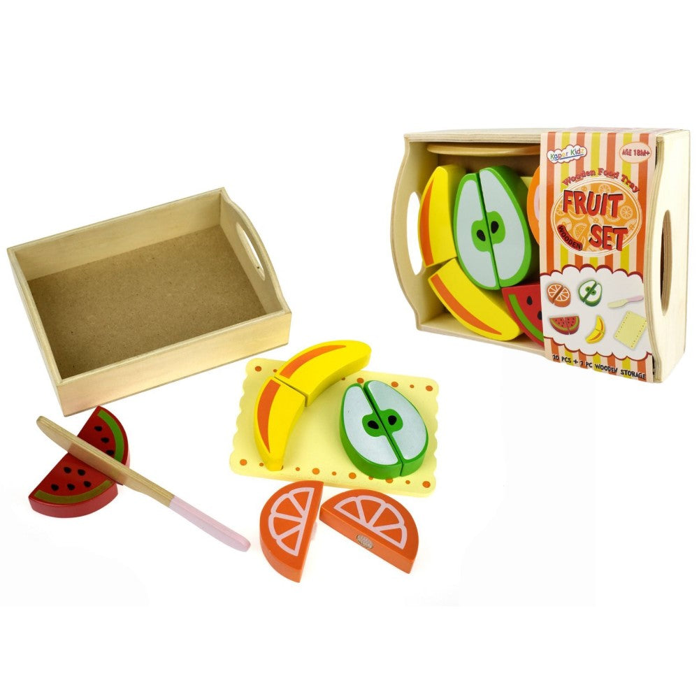 Wooden Food Cutting Play Set - Fruits