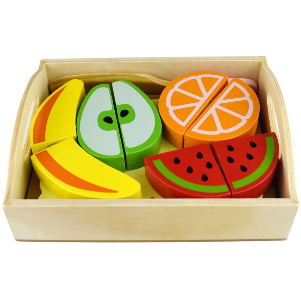 Wooden Food Cutting Play Set - Fruits