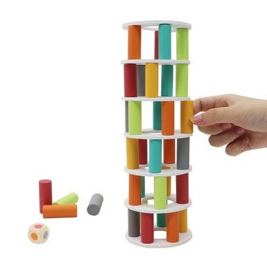 Wooden Pisa Tower Balancing Game