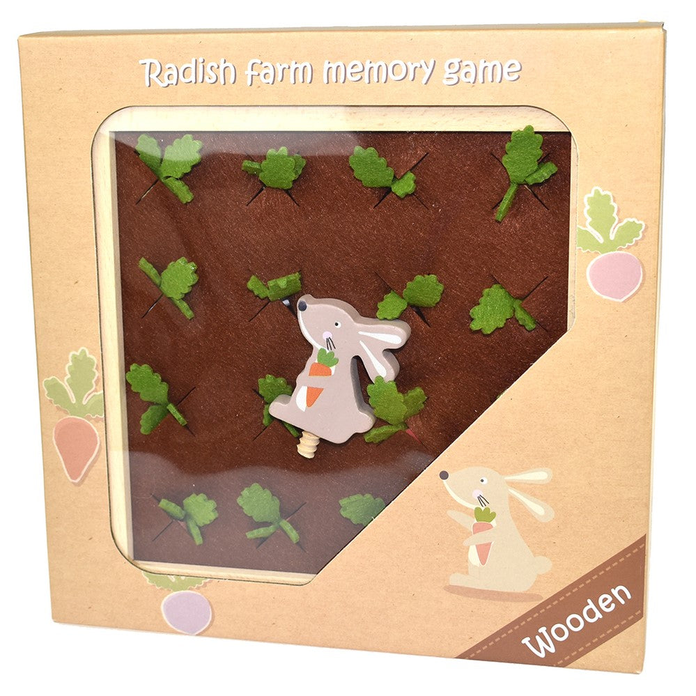 Wooden Radish Farm Memory Card Game