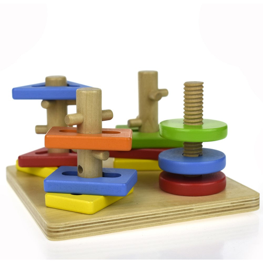 Wooden Rotate & Lock Shape Sorter Toy