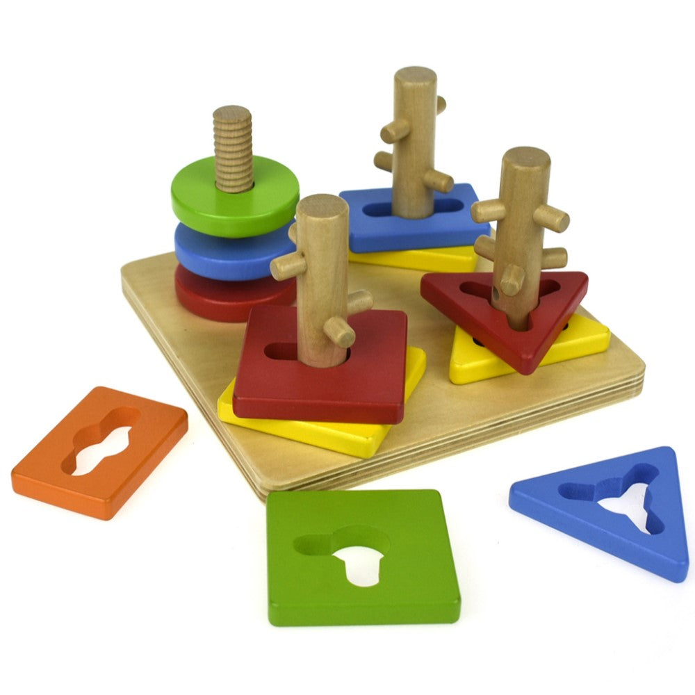 Wooden Rotate & Lock Shape Sorter Toy