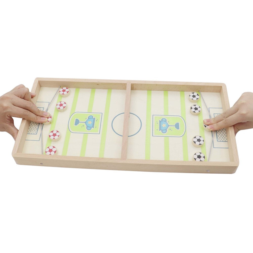 Wooden Table Top Sling Soccer Game