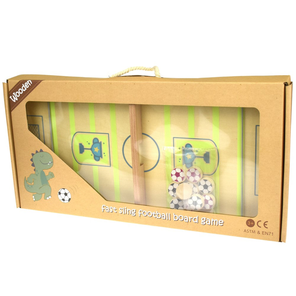 Wooden Table Top Sling Soccer Game