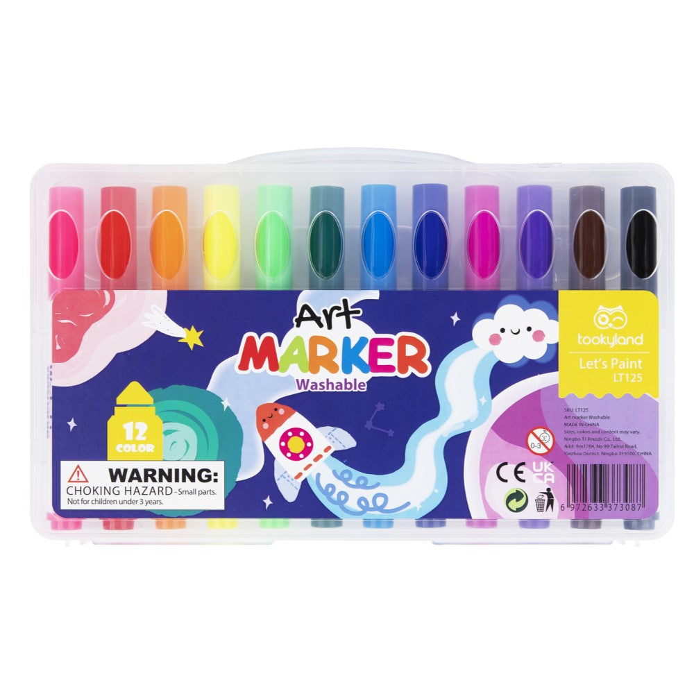 12 Colours Washable Crayons